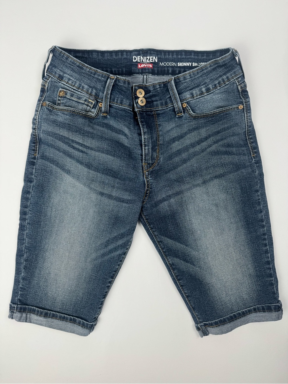 Denizen by Levi's Modern Skinny Women’s Blue Denim Bermuda Shorts Size 8/28
